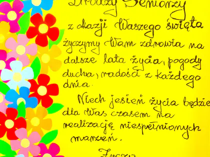 Plakat z podziękowaniami